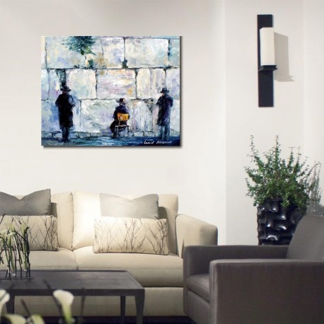 Kotel Western Wall 3 Abstract - Jewish Art Oil Painting Wall Decor