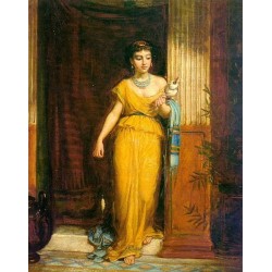 La Fileuse 1874 by John William Waterhouse-Art gallery oil...