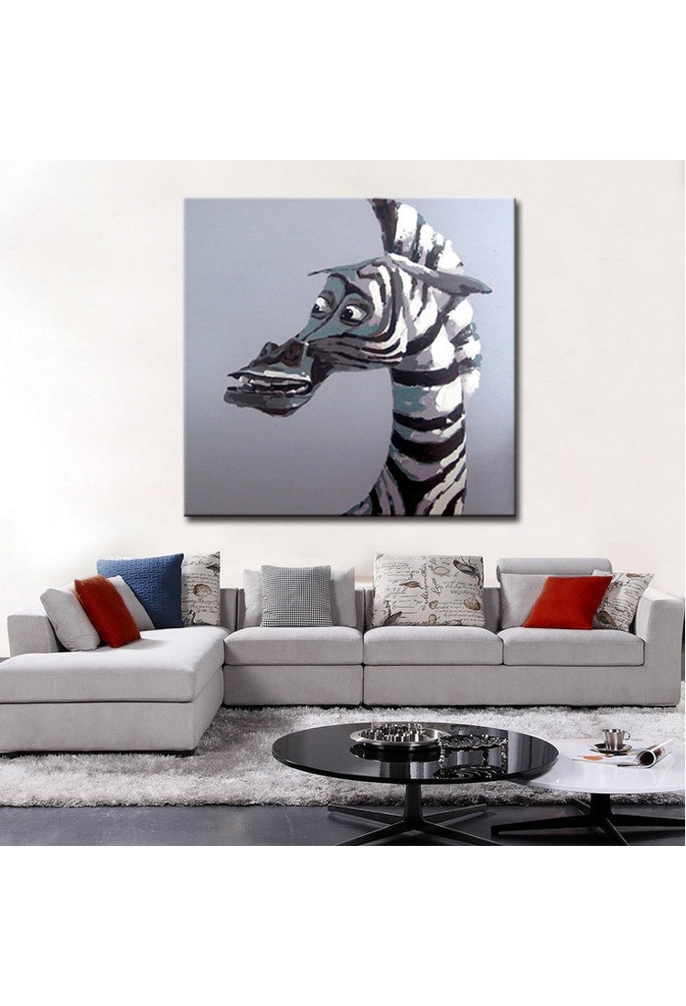 Zebra HandPainted Animal Wall Art Modern Oil Painting