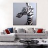 Zebra - Hand-Painted Animal Wall Art Modern Oil Painting