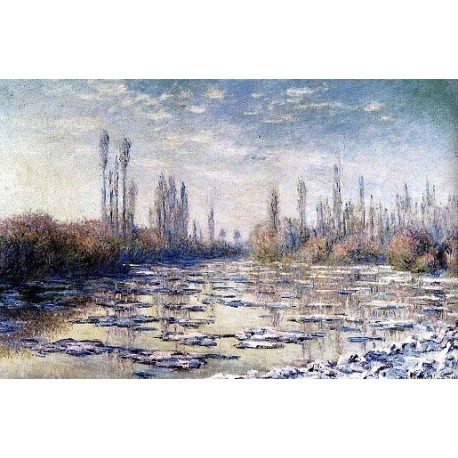Floating Ice Near Vetheui by Claude Oscar Monet - Art gallery oil painting reproductions