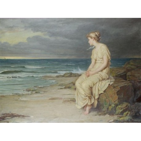 Miranda 1875 by John William Waterhouse-Art gallery oil painting...