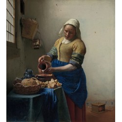 The Milkmaid, circa 1658-60 by Johannes Vermeer -oil painting art...