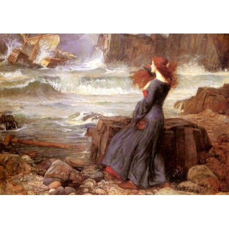 Miranda The Tempest 1916 by John William Waterhouse-Art gallery oil painting reproductions