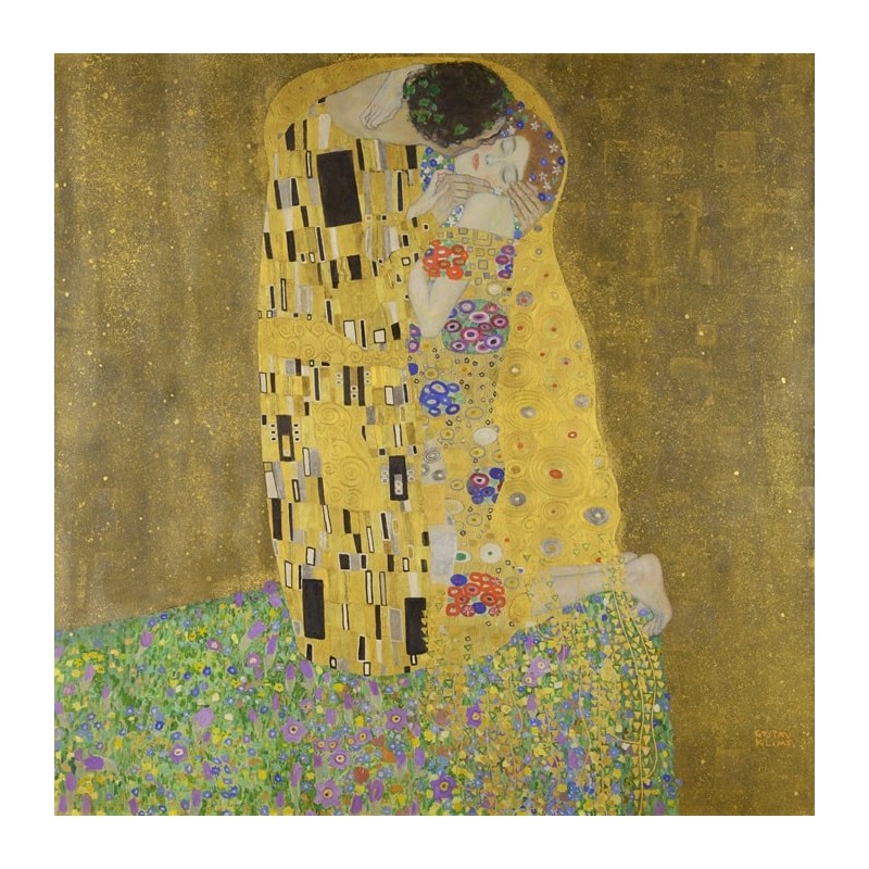 The Kiss by Gustav Klimt-Art gallery oil painting reproductions