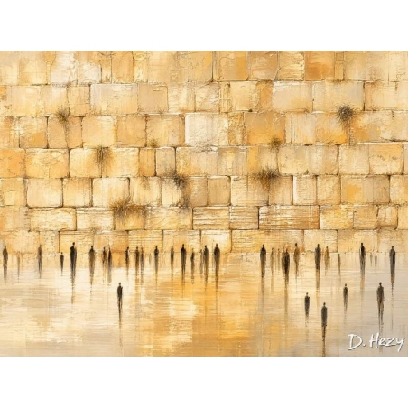Ancient Western Wall stones painting on canvas