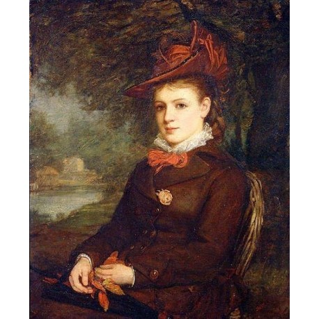 Portrait of a Young Woman 1875-78 by John William Waterhouse-Art...
