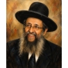 Rabbi Shmuel Kaminetzky smiling oil-painting portrait