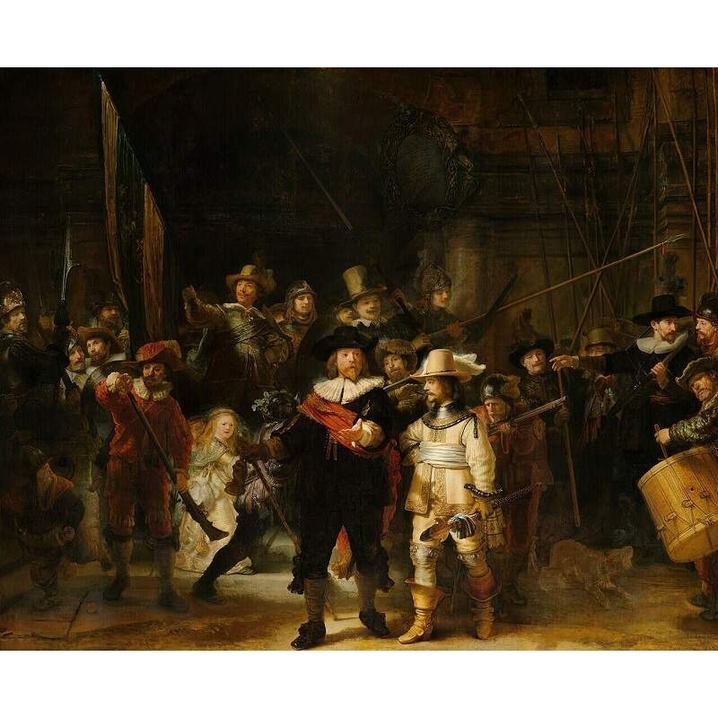 The Night Watch 1642 by Rembrandt hand painting oil reproduction
