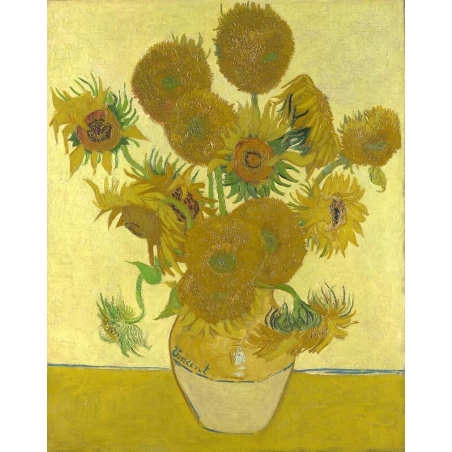 Vase With Fifteen Sunflowers by Vincent Van Gogh oil painting on canvas