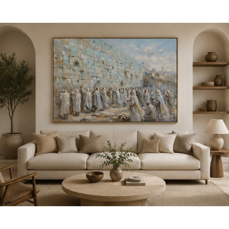 Angels western wall artwork by D. Hezy in a modern living room