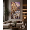 Western Wall painting showing the daily morning prayers in the living room