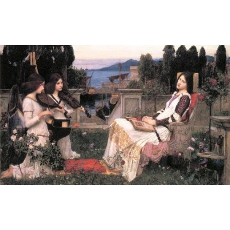 St. Cecilia 1895 by John William Waterhouse-Art gallery oil painting reproductions