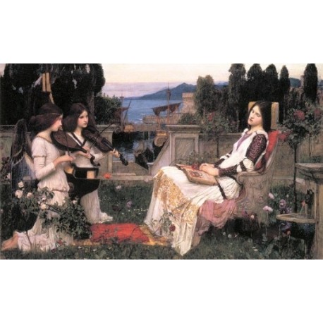 St. Cecilia 1895 by John William Waterhouse-Art gallery oil...