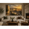 Jerusalem landscape western wall artwork by D. Hezy in a living room