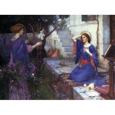 The Unwelcome Companion - The Annunciation 1914 by John William Waterhouse-Art gallery oil painting reproductions