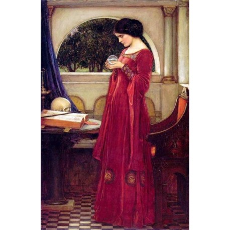 The Crystal Ball 1902 by John William Waterhouse-Art gallery oil painting reproductions