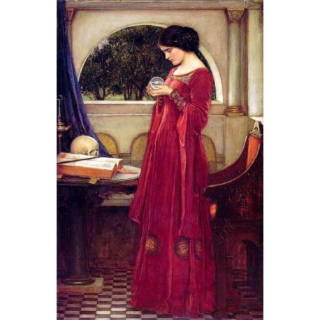 The Crystal Ball 1902 by John William Waterhouse-Art gallery oil...