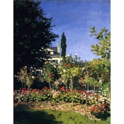 Garden in Flower at Sainte Adresse by  Claude Oscar Monet - Art...