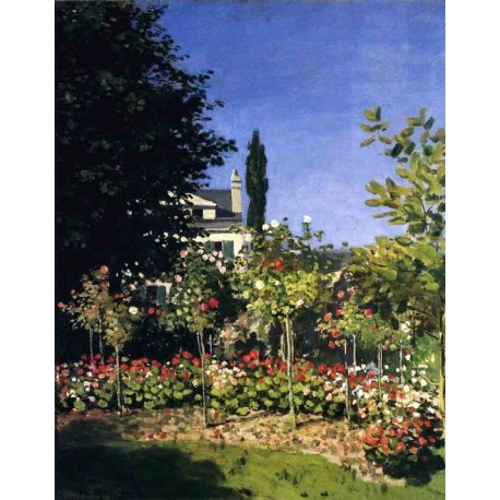 Garden in Flower at Sainte Adresse by  Claude Oscar Monet - Art...