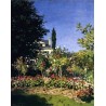 Garden in Flower at Sainte Adresse by  Claude Oscar Monet - Art...