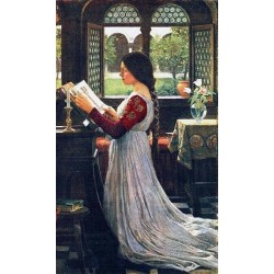 The Missal 1902 by John William Waterhouse-Art gallery oil painting reproductions