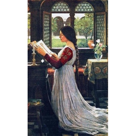 The Missal 1902 by John William Waterhouse-Art gallery oil...