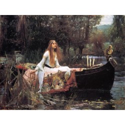 The Lady of Shallot 1888 by John William Waterhouse-Art gallery oil painting reproductions