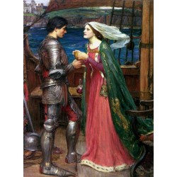 Tristan and Isolde with the Potion 1916 by John William Waterhouse-Art gallery oil painting reproductions