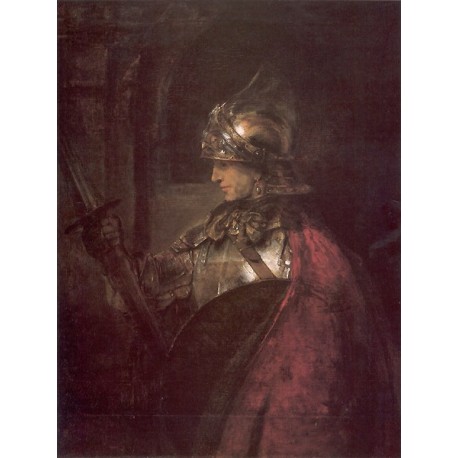 A Man in Armour 1655 by Rembrandt Harmenszoon van Rijn-Art gallery oil painting reproductions