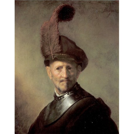 An Officer 1629-1630 by Rembrandt Harmenszoon van Rijn -Art gallery oil painting reproductions