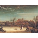 Winter Landscape 1664 by Rembrandt Harmenszoon van Rijn -Art...