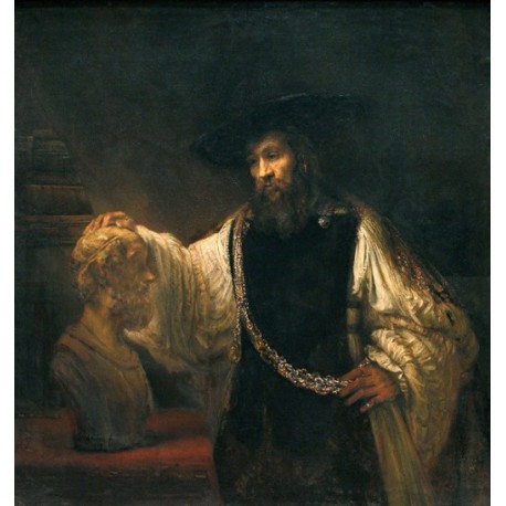 Aristotle with a Bust of Homer 1653 by Rembrandt Harmenszoon van Rijn-Art gallery oil painting reproductions