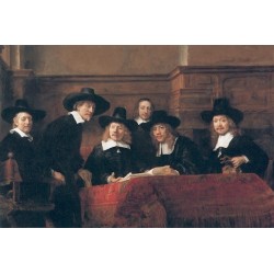 The Syndics 1663 by Rembrandt Harmenszoon van Rijn-Art gallery oil painting reproductions