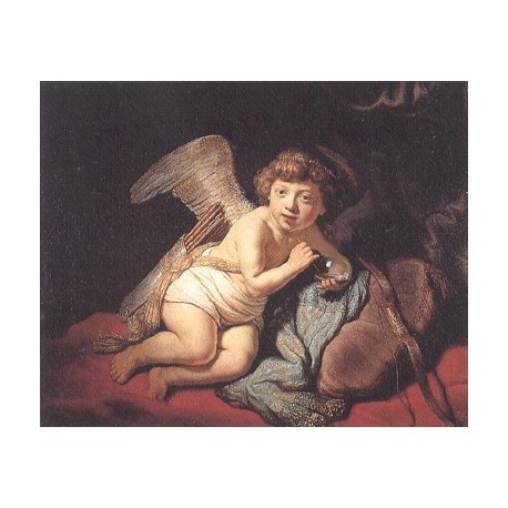 Cupid Blowing Soap Bubbles 1634 by Rembrandt Harmenszoon van...