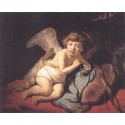 Cupid Blowing Soap Bubbles 1634 by Rembrandt Harmenszoon van...