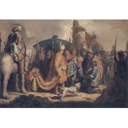 David Presents the Head of Goliath to King Saul 1627 by Rembrandt...