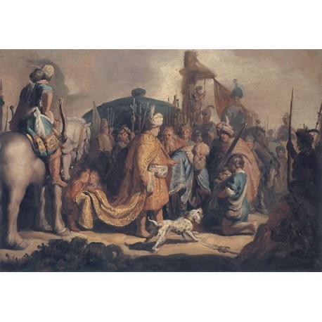 David Presents the Head of Goliath to King Saul 1627 by Rembrandt...