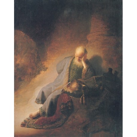 Jeremiah Lamenting the Destruction of Jeruselem 1630 by Rembrandt...