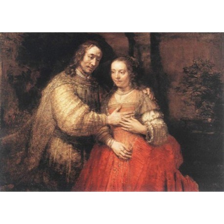 The Jewish Bride 1665 by Rembrandt Harmenszoon van Rijn-Art gallery oil painting reproductions
