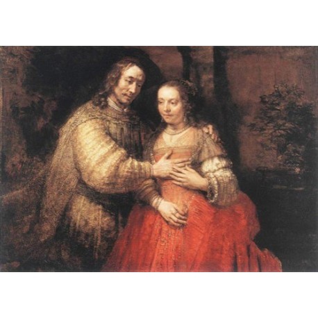 The Jewish Bride 1665 by Rembrandt Harmenszoon van Rijn-Art...