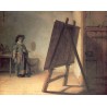The Artist in His Studio 1629 by Rembrandt Harmenszoon van Rijn-Art gallery oil painting reproductions