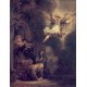 The Archangel Leaving the Family of Tobias 1637 by Rembrandt Harmenszoon van Rijn-Art gallery oil painting reproductions
