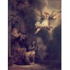The Archangel Leaving the Family of Tobias 1637 by Rembrandt...