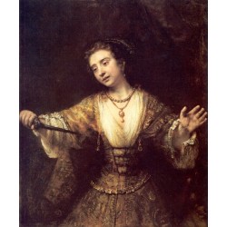 Lucretia 1664 by Rembrandt Harmenszoon van Rijn-Art gallery oil...
