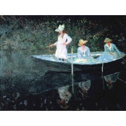 In the Rowing Boat by Claude Oscar Monet - Art gallery oil painting reproductions