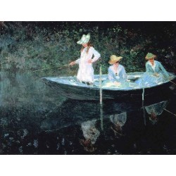 In the Rowing Boat by Claude Oscar Monet - Art gallery oil...