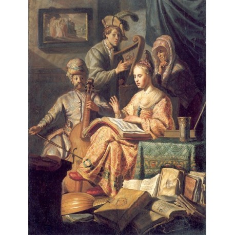 Musical Allegory 1626 by Rembrandt Harmenszoon van Rijn-Art...