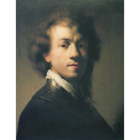 Self Portrait, Young by Rembrandt Harmenszoon van Rijn-Art gallery oil painting reproductions