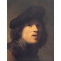 Self Portrait with Gorget and Beret 1629 by Rembrandt Harmenszoon...